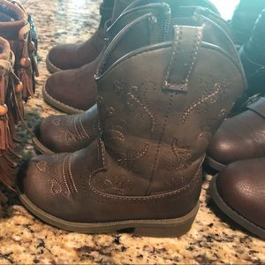 Toddler Girl’s Brown Cowboy Boots